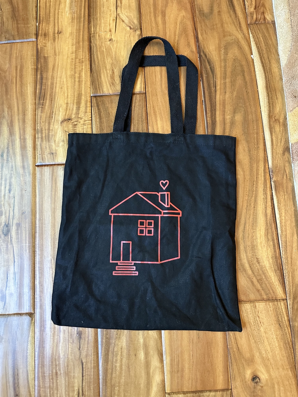 Harry Styles Black Canvas Tote with Red House Graphic Limited Edition